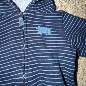 Striped Navy Blue Hoodie